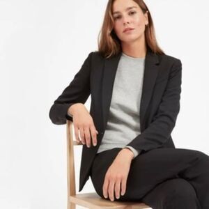 Everlane The Italian GoWeave Classic Blazer Jacket Black Womens Size 8